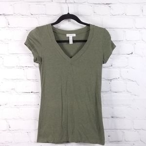 ⭕Ambiance Apparel V-neck Tee | Olive Green